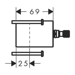AXOR Verlängerung Starck Organic Fertigset Thermostat UP 12x12 chrom... AXOR-12790000 4011097712239 (Abb. 1)