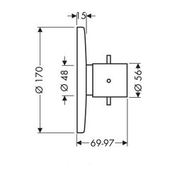 AXOR Thermostatmischer Unterputz Starck Fertigset chrom... AXOR-10710000 4011097338064 (Abb. 1)