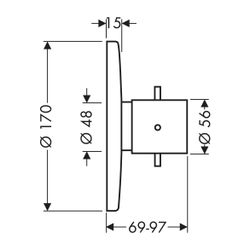 AXOR Thermostatmischer Unterputz Starck High Flow Fertigset chrom... AXOR-10715000 4011097478425 (Abb. 1)