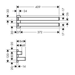 AXOR Handtuchhalter Universal Accessories zweiarmig chrom... AXOR-42821000 4011097752365 (Abb. 1)