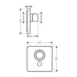 AXOR Thermostat UP ShowerSelect Highflow FS 1 Verbraucher chrom... AXOR-36706000 4011097755533 (Abb. 1)