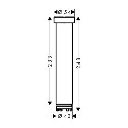 AXOR Verlängerungsrohr Deckenmontage 230mm chrom... AXOR-35288000 4059625033296 (Abb. 1)