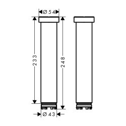 AXOR Verlängerungsset Deckenanschluss ShowerHeaven chrom... AXOR-13603000 4059625080078 (Abb. 1)