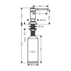 AXOR Spülmittelspender Montreux edelstahl-optik... AXOR-42018800 4059625131657 (Abb. 1)