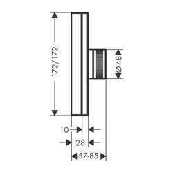 AXOR Thermostat Unterputz Edge High Flow Fertigset Diamantschliff chrom... AXOR-46741000 4059625189924 (Abb. 1)