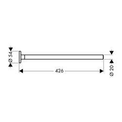 AXOR Handtuchhalter Uno 420mm einarmig BN... AXOR-41520820 4011097931623 (Abb. 1)