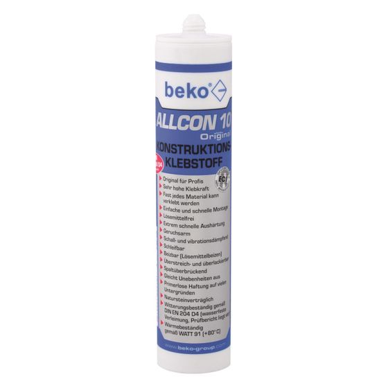 beko  Konstruktions-Klebstoff Allcon 10, 310ml, Polyurethan, Beige