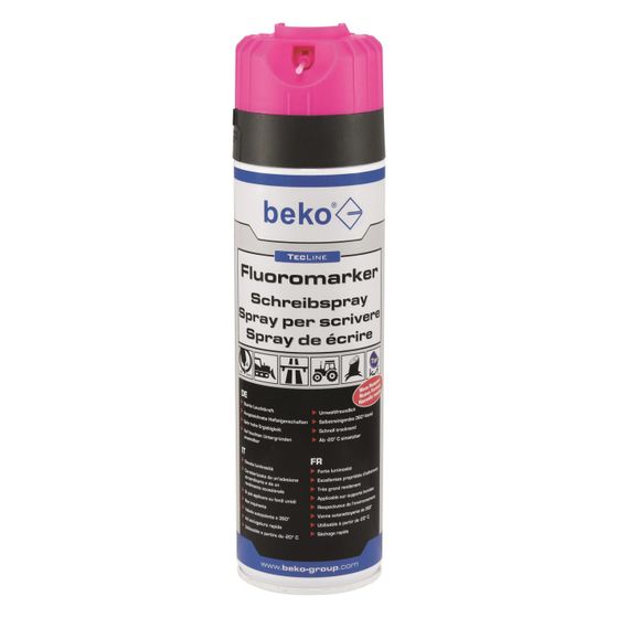 beko  Schreibspray TecLine Fluoromarker, 500ml, Leuchtpink, 29419500
