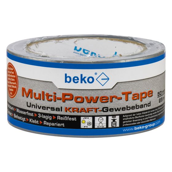 beko Gewebeband Multi Power Tape, 50mm x 25m, Silber