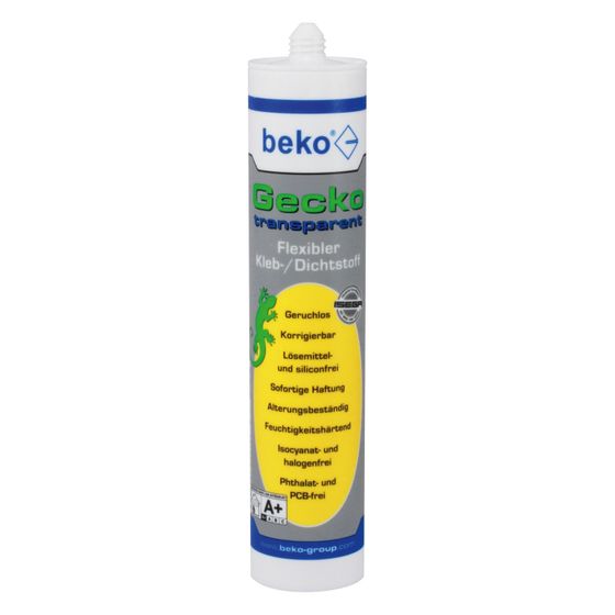 beko  Kleb-/Dichtstoff Gecko 290ml, 290ml, Transparent, 2453100