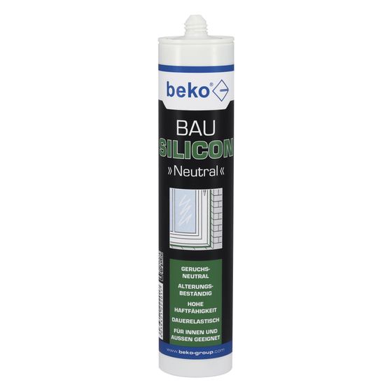 beko  Bau-Silicon bekosil neutral, 310ml, Siliconkautschuk, Transparent, 22201