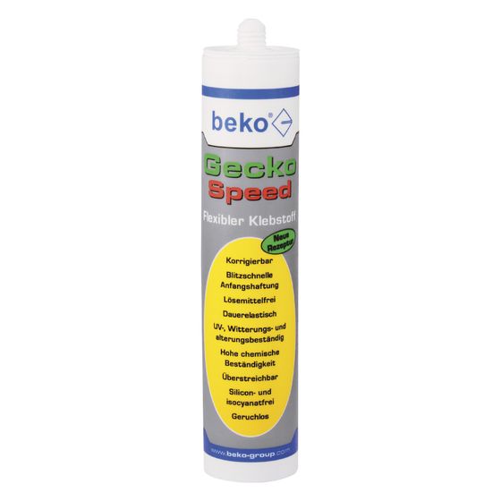 beko  Hybridklebstoff Gecko Speed 2472901, 310ml, Weiß