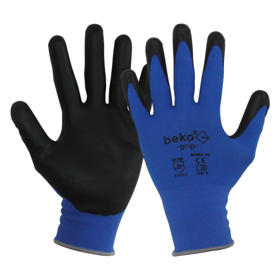 beko Arbeitsschutzhandschuh grip, Größe 9, Polyester/Baumwolle, Rot, 905 020 109