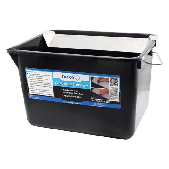 beko Abstreifeimer, 8 l, Kunststoff, Schwarz