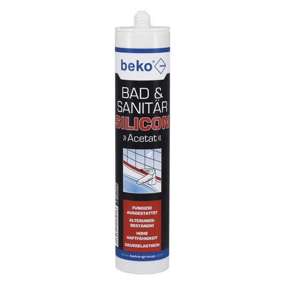 beko Bad- und Sanitärsilikon Acetat, 310ml, Transparent