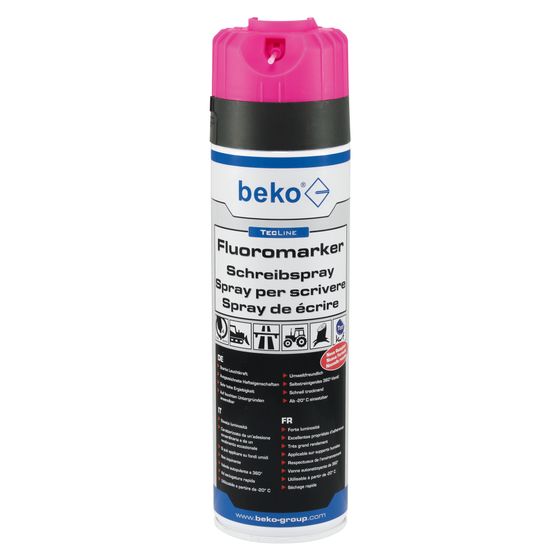 beko  Schreibspray TecLine Fluoromarker, 500ml, Leuchtpink, 29419500