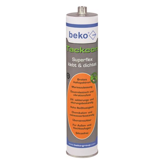 beko  Einkomponenten-Kleber Tackcon 2403103, 310ml, Shore 45, Grau