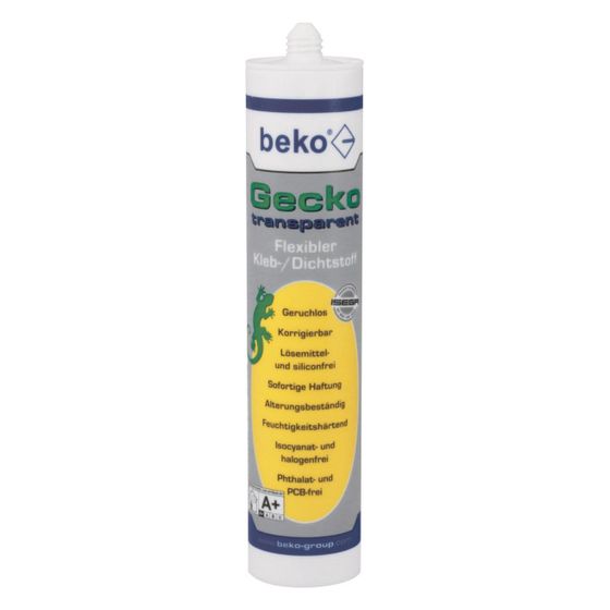 beko  Kleb-/Dichtstoff Gecko 290ml, 290ml, Transparent, 2453100