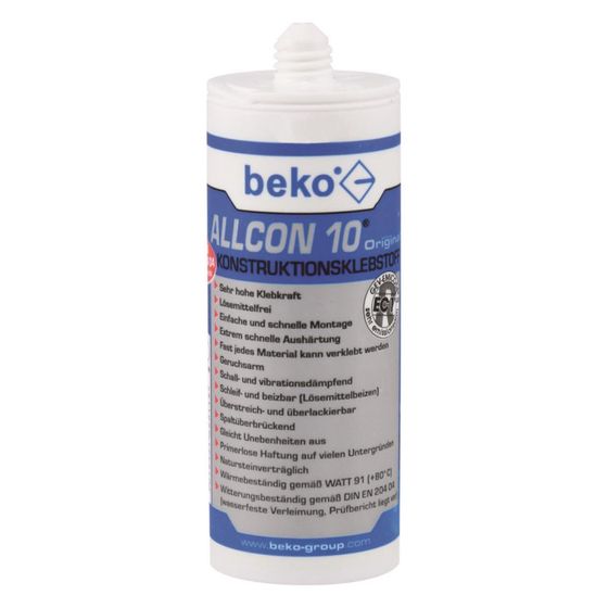 beko  Konstruktionsklebstoff Allcon 10, 150ml, Polyurethan, Beige