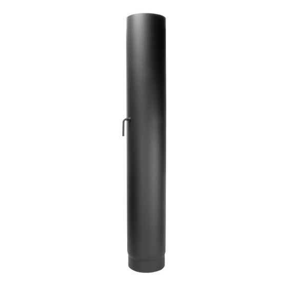 Bertrams Camino Rohr zylindrisch 1000mm DN 200 mit Drosselklappe, Guss-Grau aus 2mm Stahlblech, senotherm-beschichtet