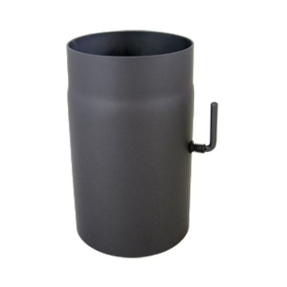 Bertrams Camino Rohr zylindrisch 250mm DN 120 mit Drosselklappe, Guss-Grau aus 2mm Stahlblech, senotherm-beschichtet