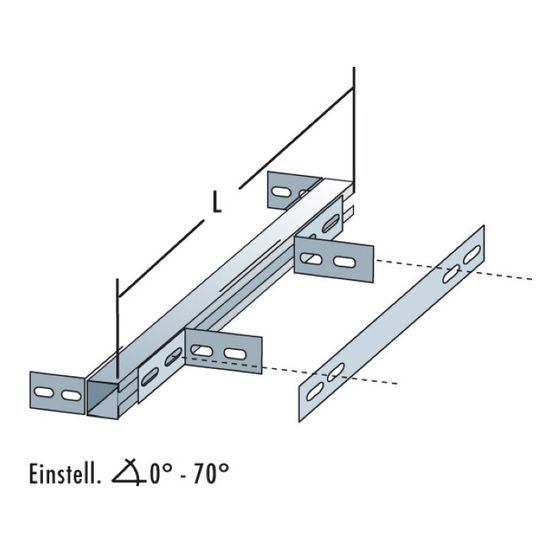 Bertrams Camino-Fix Sparrenhalter aus Edelstahl Einstellwinkel 0–70 Grad verstellbar