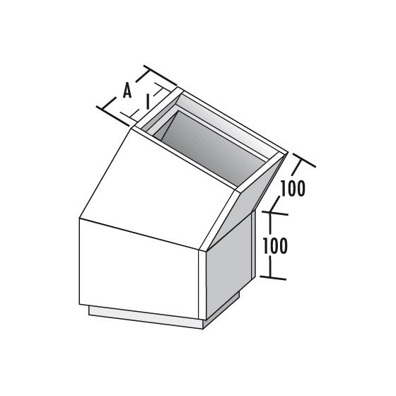 Bertrams Camino-Fix Bogen 30 Grad Schachtelement Innenmaß 220x220mm Außenmaß 300x300mm