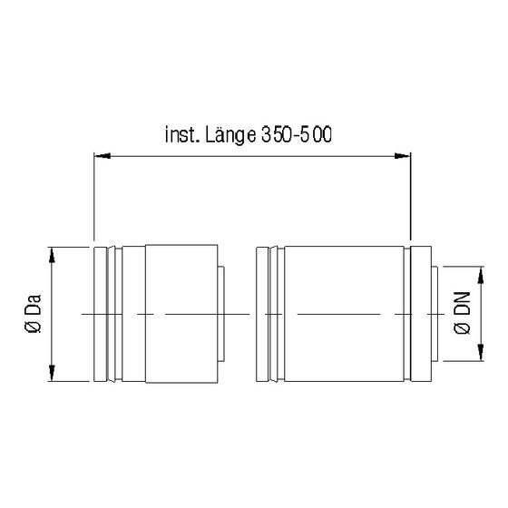 Bertrams Rohrelement DW-D DN 300 Einbaulänge verstellbar 350-500mm