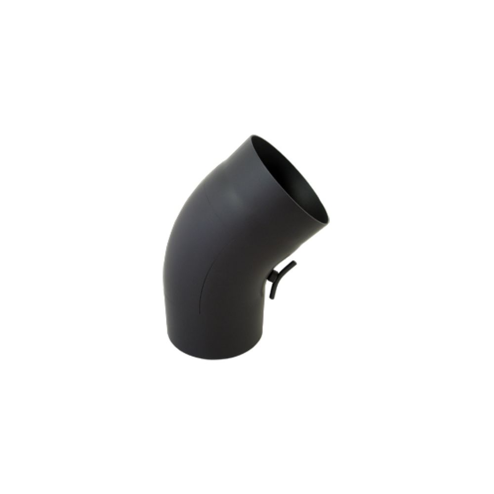Bertrams Camino Bogen 45 Grad DN 150 mit Tür, Guss-Grau glatt gezogen aus 2mm Sta... BERTRAMS-05BG45-150T 4250112305500 (Abb. 1)