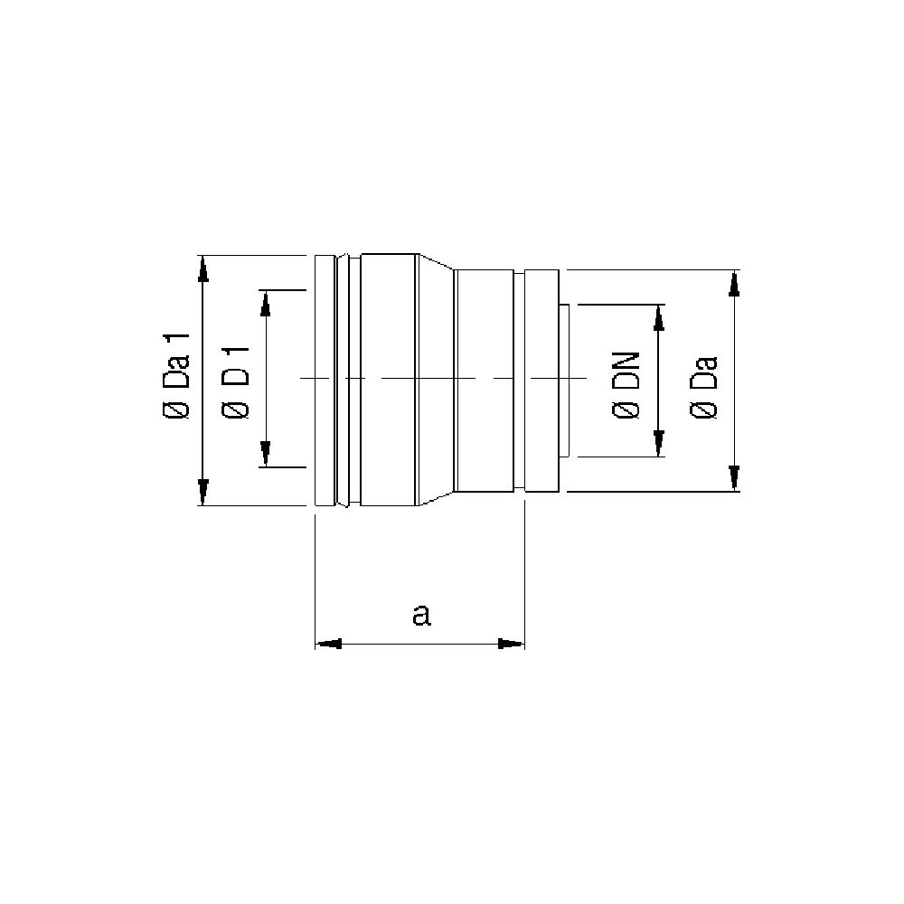 Bertrams Erweiterungsstück DN 150 auf 180 DW mit Klemmband... BERTRAMS-22ES150 4250112336849 (Abb. 1)