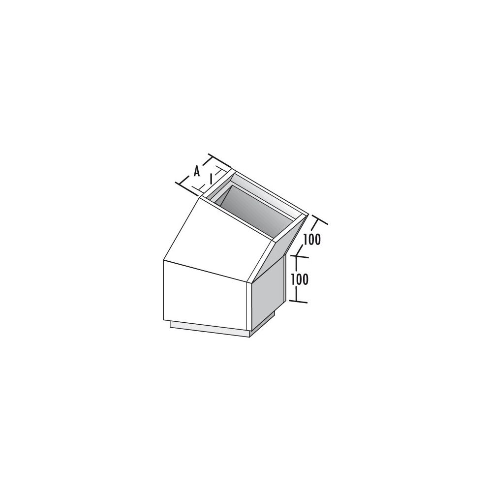 Bertrams Camino-Fix Bogen 30 Grad Schachtelement Innenmaß 220x220mm Außenmaß 300x30... BERTRAMS-02BG30-22 4250112323870 (Abb. 1)