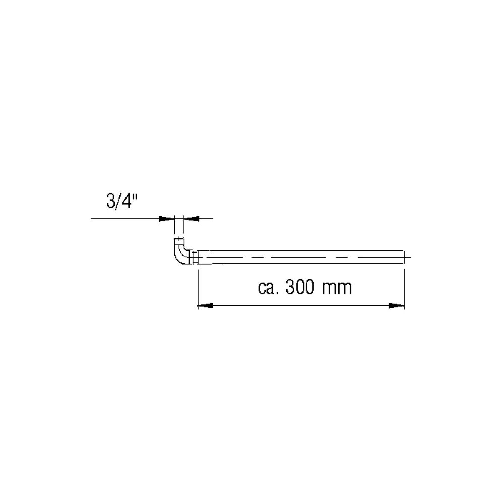 Bertrams Entwässerungsrohr-Set 3/4'' DW mit PVC-Schlauch, ca. 300mm lang... BERTRAMS-22ER 4250112336818 (Abb. 2)