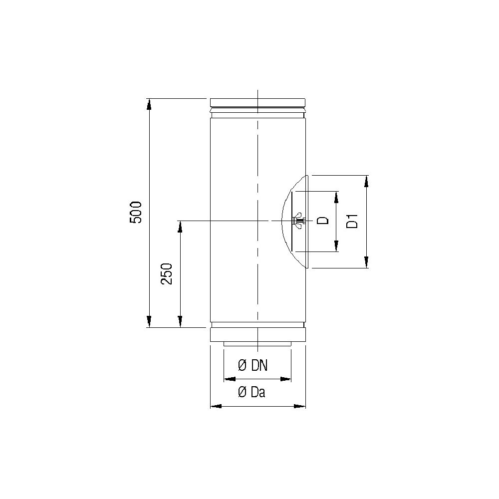 Bertrams Reinigungselement DN 300 DW-D Einbauhöhe 500mm mit Klemmband... BERTRAMS-25RE-D300 4250112344370 (Abb. 2)