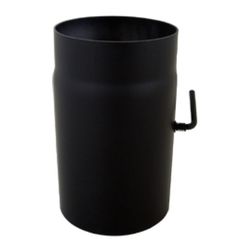 Bertrams Camino Rohr 250mm DN 180 mit Drosselklappe, Schwarz aus 2mm Stahlblech... BERTRAMS-05RL250-180DK 4250112305821 (Abb. 1)
