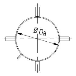 Bertrams Distanzhalter DN 250 DW für Hausschornsteine... BERTRAMS-22DH250 4250112336610 (Abb. 1)