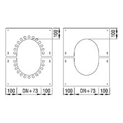 Bertrams Blendblech DN 180 0–30 Grad Neigung, aus Edelstahl DW für Dachschräge m... BERTRAMS-22BL30VA180H 4250112363463 (Abb. 1)