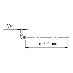 Bertrams Entwässerungsrohr-Set 3/4'' DW mit PVC-Schlauch, ca. 300mm lang... BERTRAMS-22ER 4250112336818 (Abb. 1)