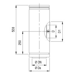 Bertrams Reinigungselement DN 300 DW-D Einbauhöhe 500mm mit Klemmband... BERTRAMS-25RE-D300 4250112344370 (Abb. 1)