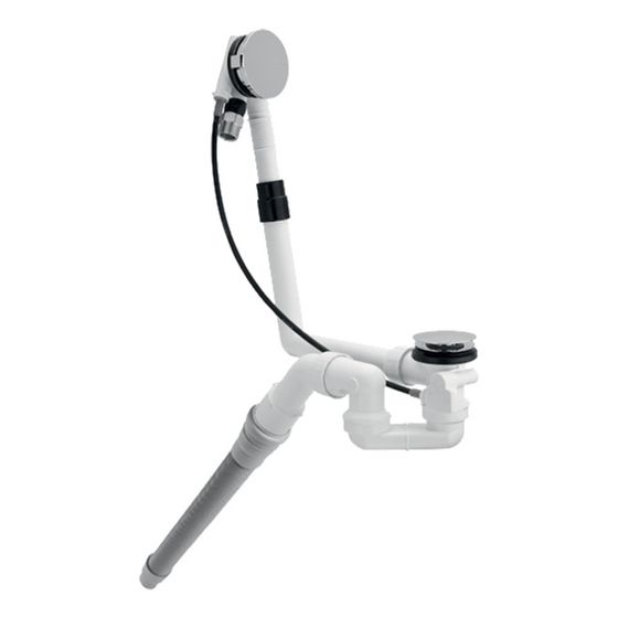 Bette Badewanne Ab- und Überlauf mit Zulauf Silhouette D. 52mm 725mm verchromt Zubehör GT-Stahl