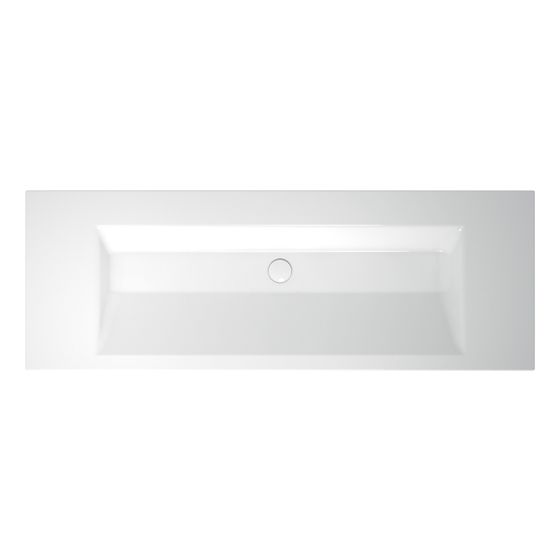 Bette Aqua Waschtisch Einbau Silver 1400x495x80/20mm Bohrung für 1-Loch Arm. Rechteck Unterbau BetteGlasur Plus GT-Stahl