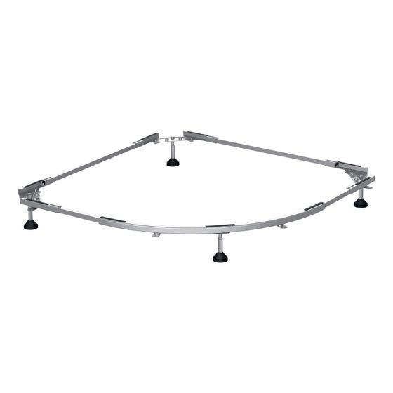 Bette Fuß-System für BetteCorner Duschwanne 800x800mm Zubehör GT-Stahl