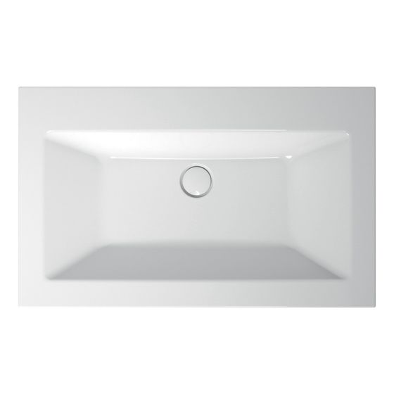 Bette Loft Waschtisch Einbau Natura 800x495x100mm Bohrung für 1-Loch Arm. Rechteck GT-Stahl