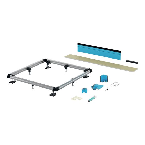 Bette Einbausystem Universal für Duschwanne Duschfläche 1400x1000mm Zubehör GT-Stahl
