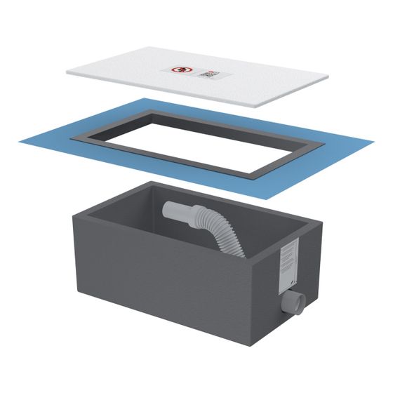 Bette Installationsbox Easy Connect für Badewanne Duschfläche Duschwanne Zubehör GT-Stahl