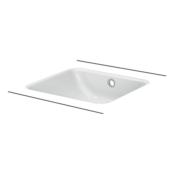 Bette Waschtisch One Unterbau Starwhite 434x416x130/2mm Rechteck Unterbau GT-Stahl