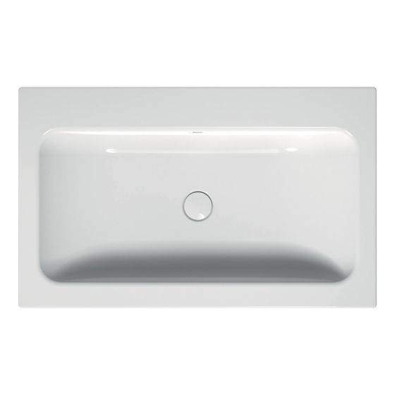 Bette One Waschtisch Silver 800x495x130/20mm Einbau Rechteck Unterbau GT-Stahl