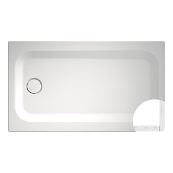 Bette Ultra Duschwanne Coffee 1300x700x35mm Rechteck mit Minimum-Träger GT-Stahl