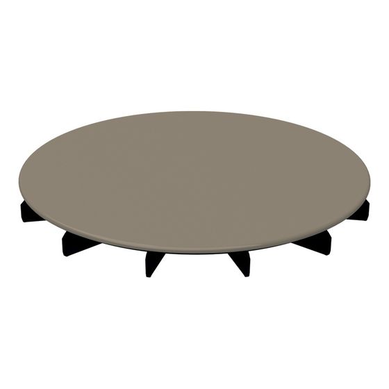 Bette Ablaufdeckel glasiert für BetteAir Greige 210x210x25mm Ersatzteil GT-Stahl