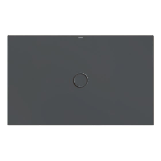 Bette Floor Duschfläche Schwarz 1300x800x25/30mm BetteAntirutsch Sense mit Minimum-Träger Rechteck GT-Stahl