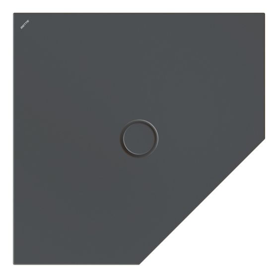 Bette Floor Caro Duschfläche Fünfeck Ebony 900x900x30/30mm GT-Stahl